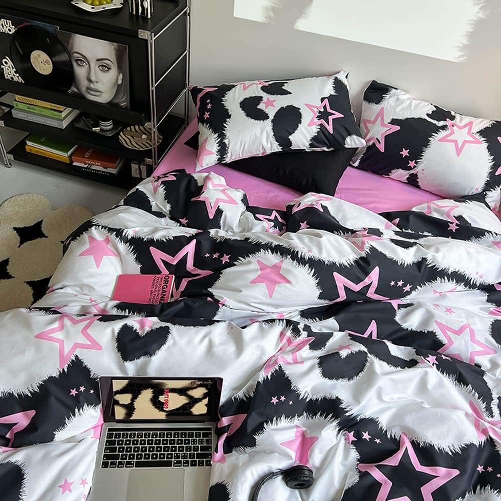 Star Cow Print Bedding Set