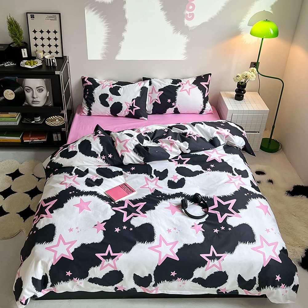 Star Cow Print Bedding Set