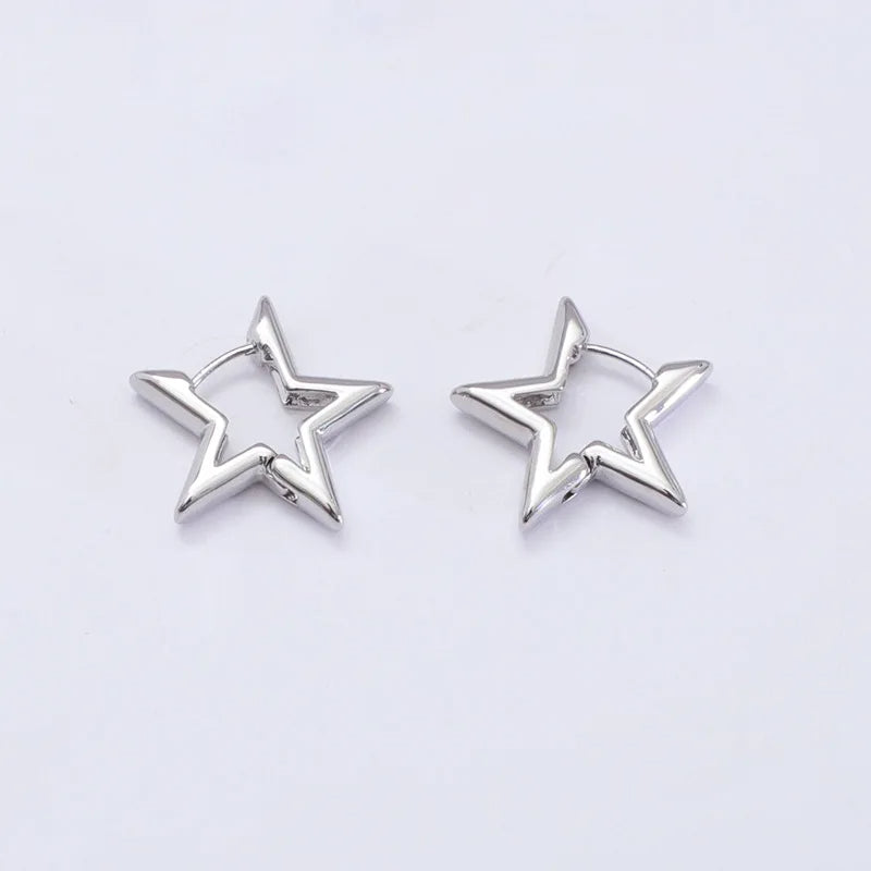 Star Hoop Earrings