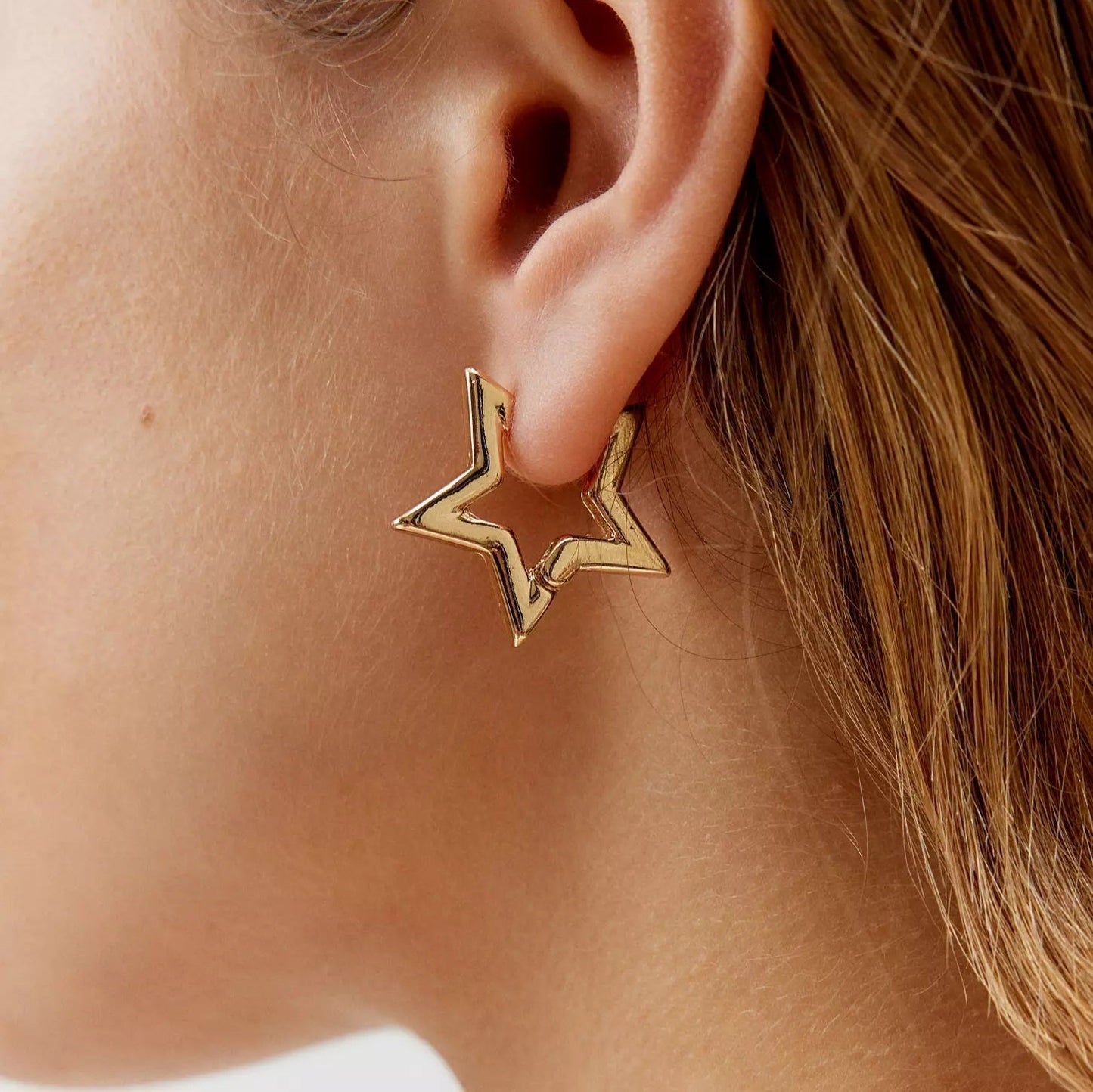 Star Hoop Earrings