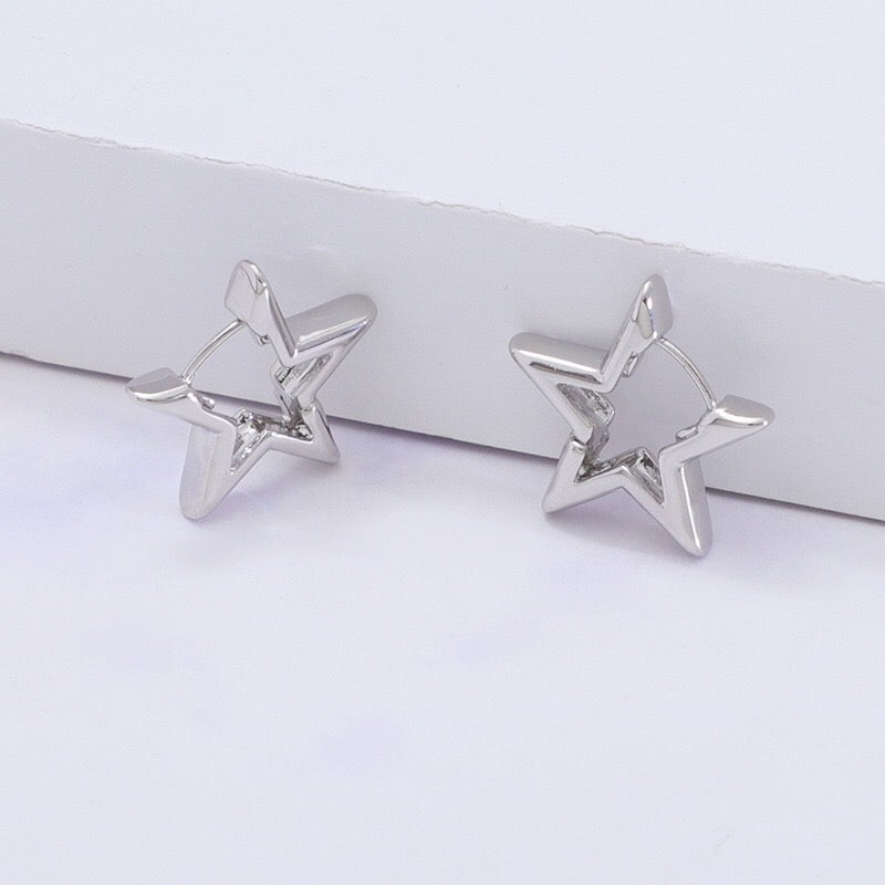 Star Hoop Earrings