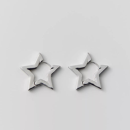 Star Hoop Earrings