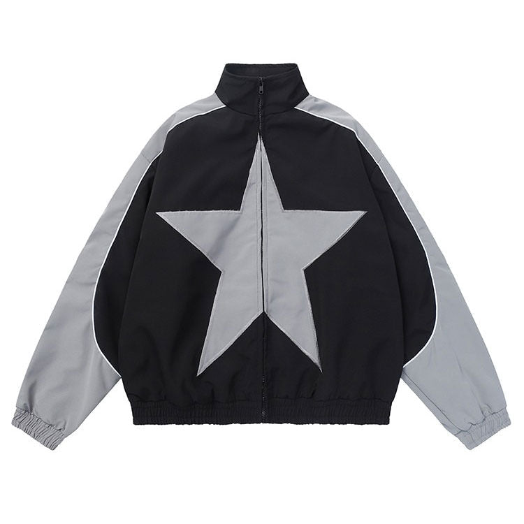 Star Oversized Bomber Jacket