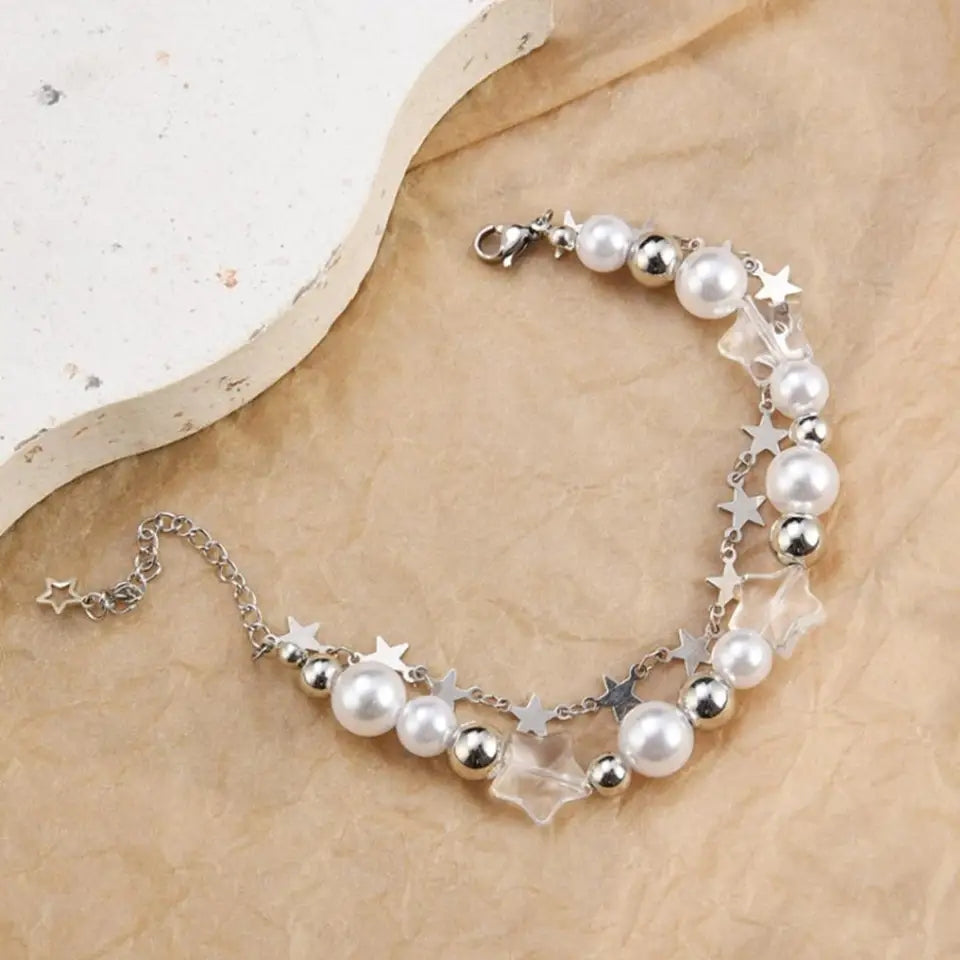 Star Pearl Double Layer Bracelet