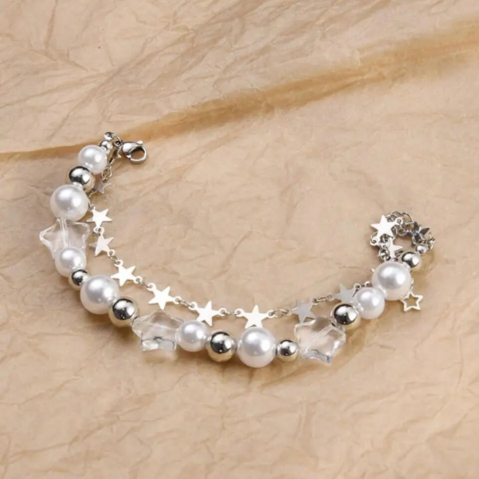 Star Pearl Double Layer Bracelet