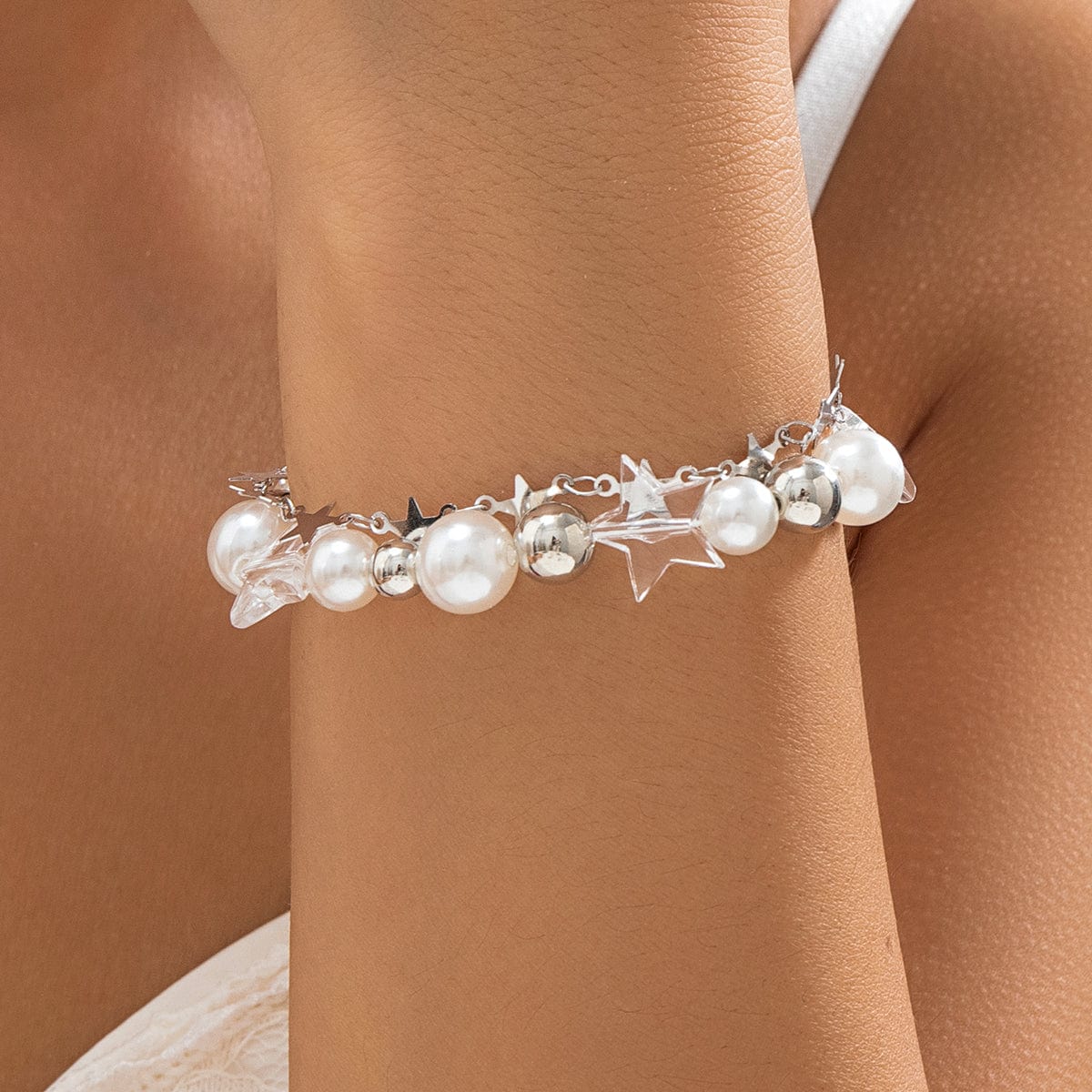 Star Pearl Double Layer Bracelet