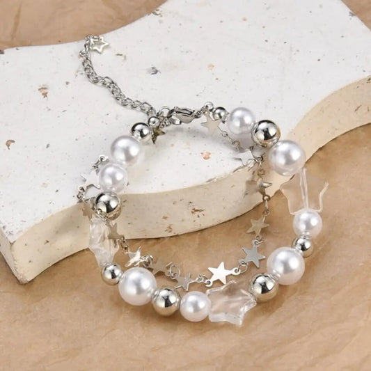 Star Pearl Double Layer Bracelet