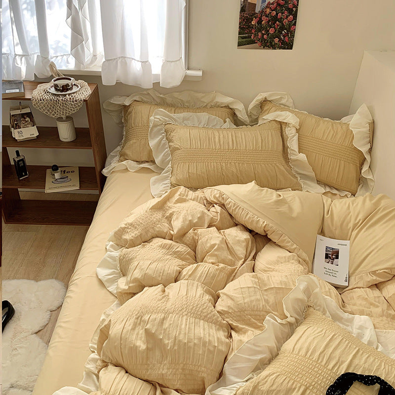 Texture Ruffle Bedding Set