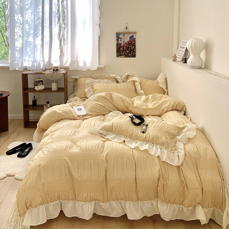 Texture Ruffle Bedding Set