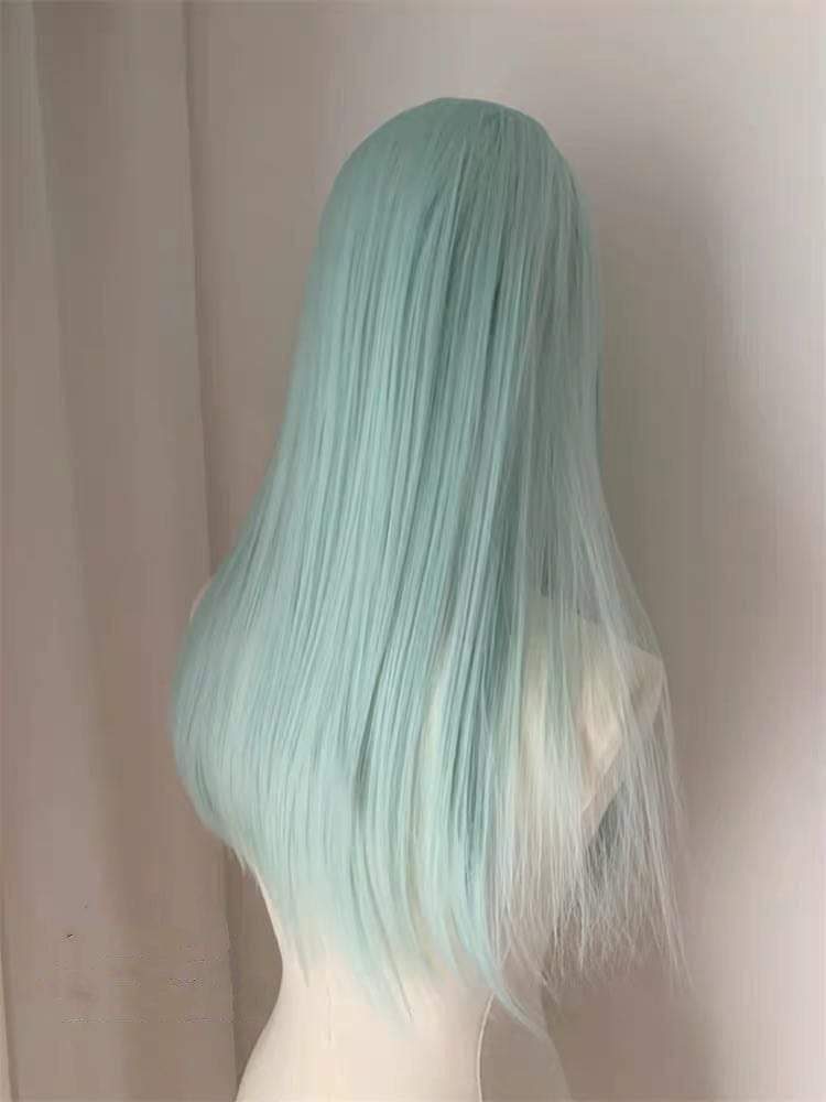 Turquoise Long Straight Wig