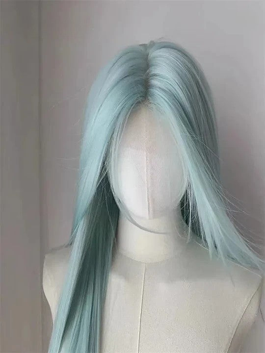 Turquoise Long Straight Wig