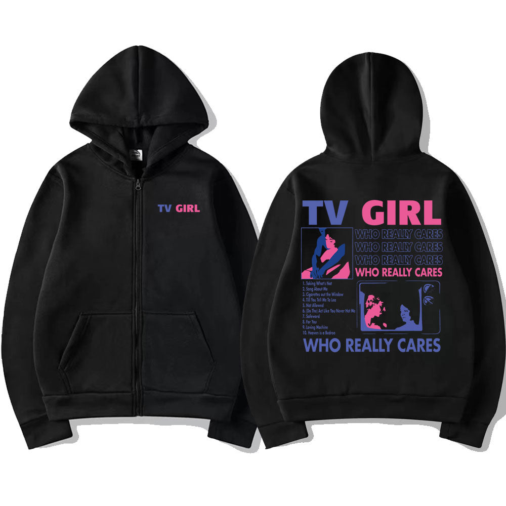 "TV Girl Who Really Cares" Hoodie