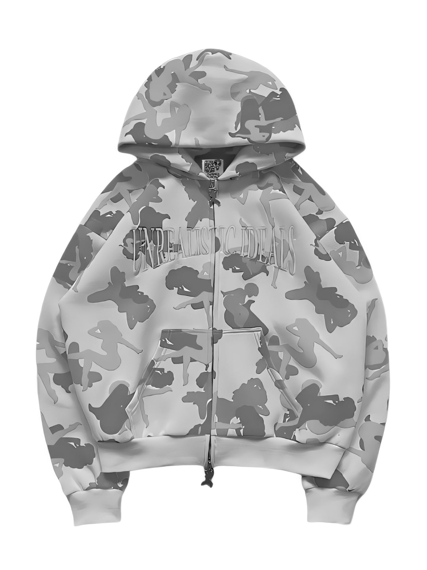 'UNREALISTIC IDEALS' Camo Hoodie