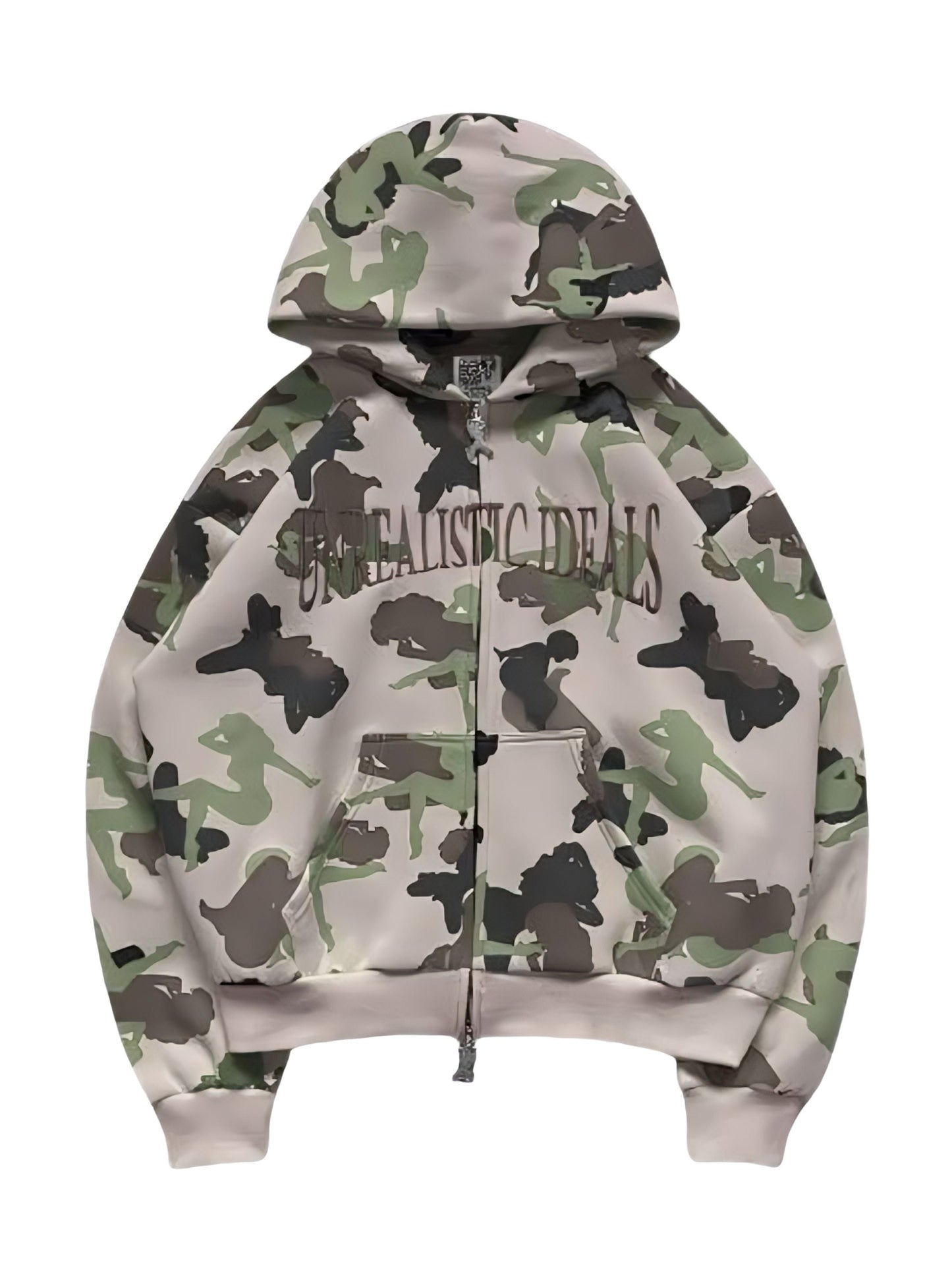 'UNREALISTIC IDEALS' Camo Hoodie