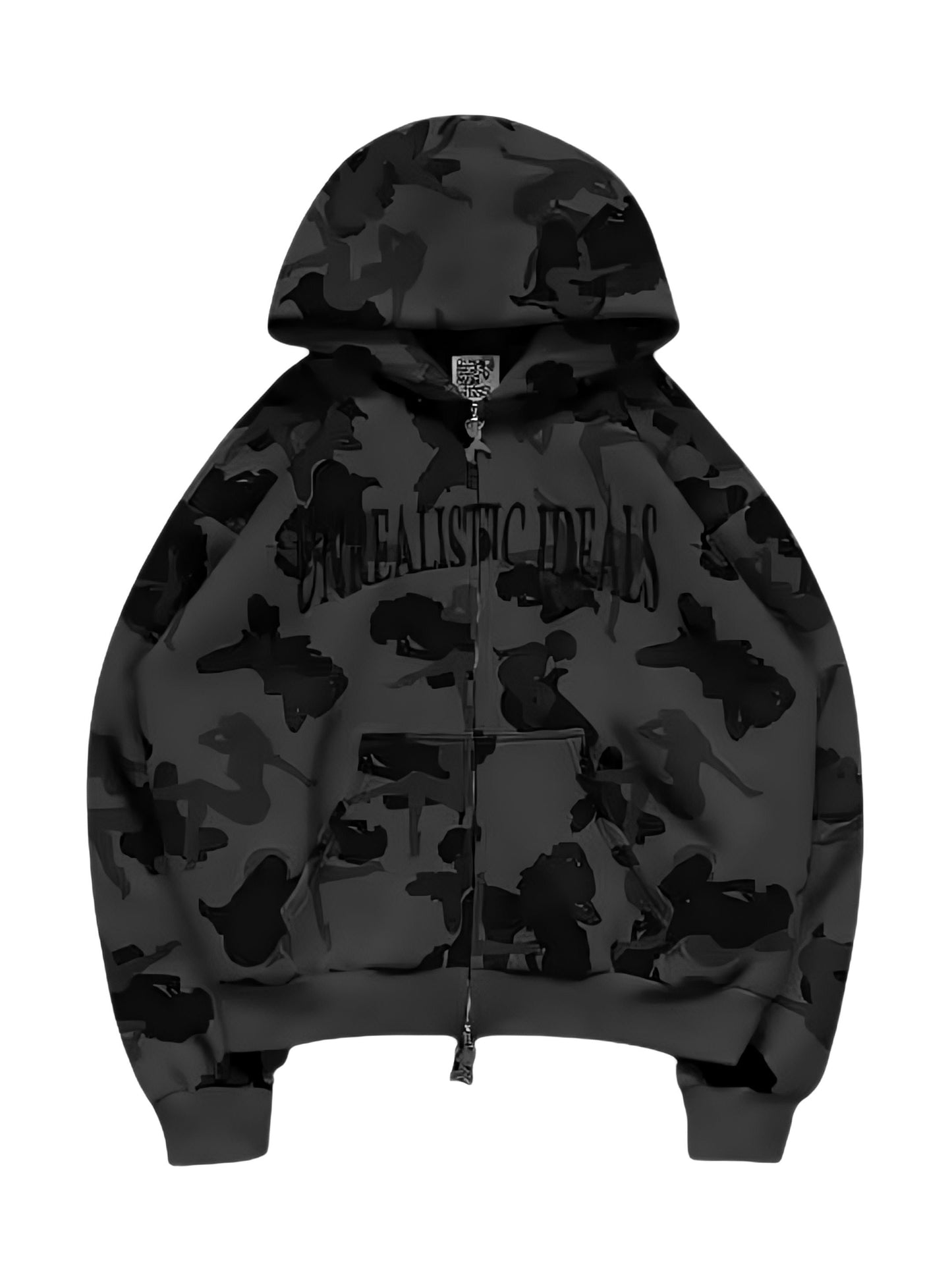 'UNREALISTIC IDEALS' Camo Hoodie