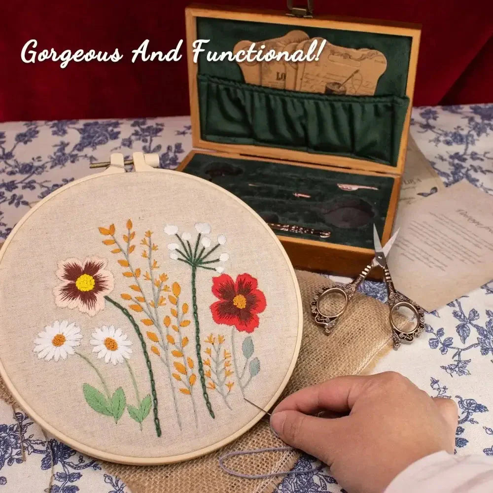 Vintage Antique Embroidery Set