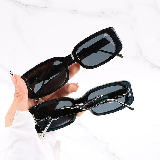 Wavy Metallic Sunglasses