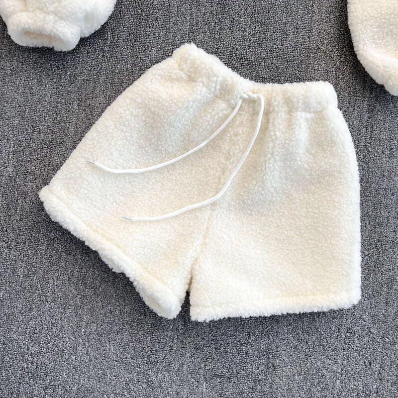 White Bear Ears Hoodie & Short Set