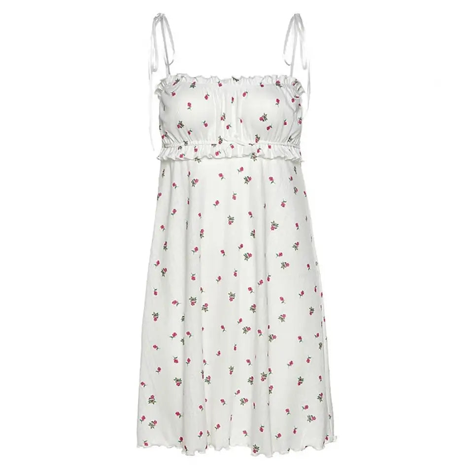 White Blossom Pointelle Slip Dress