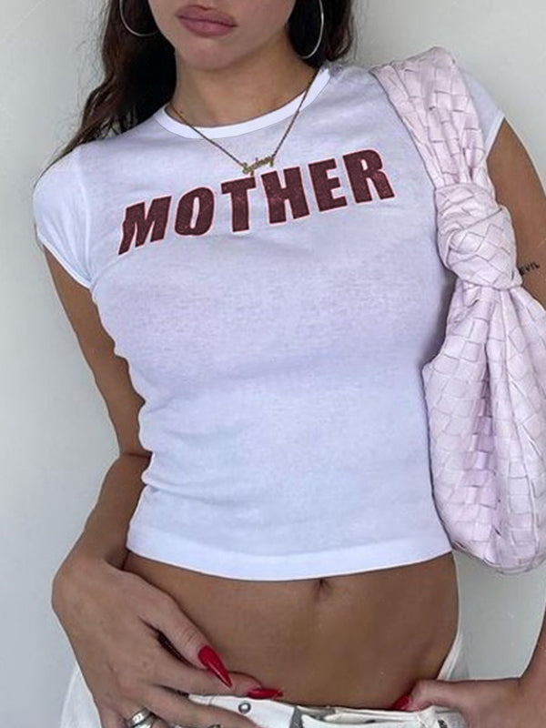 White 'Mother F*cker' Crop Top