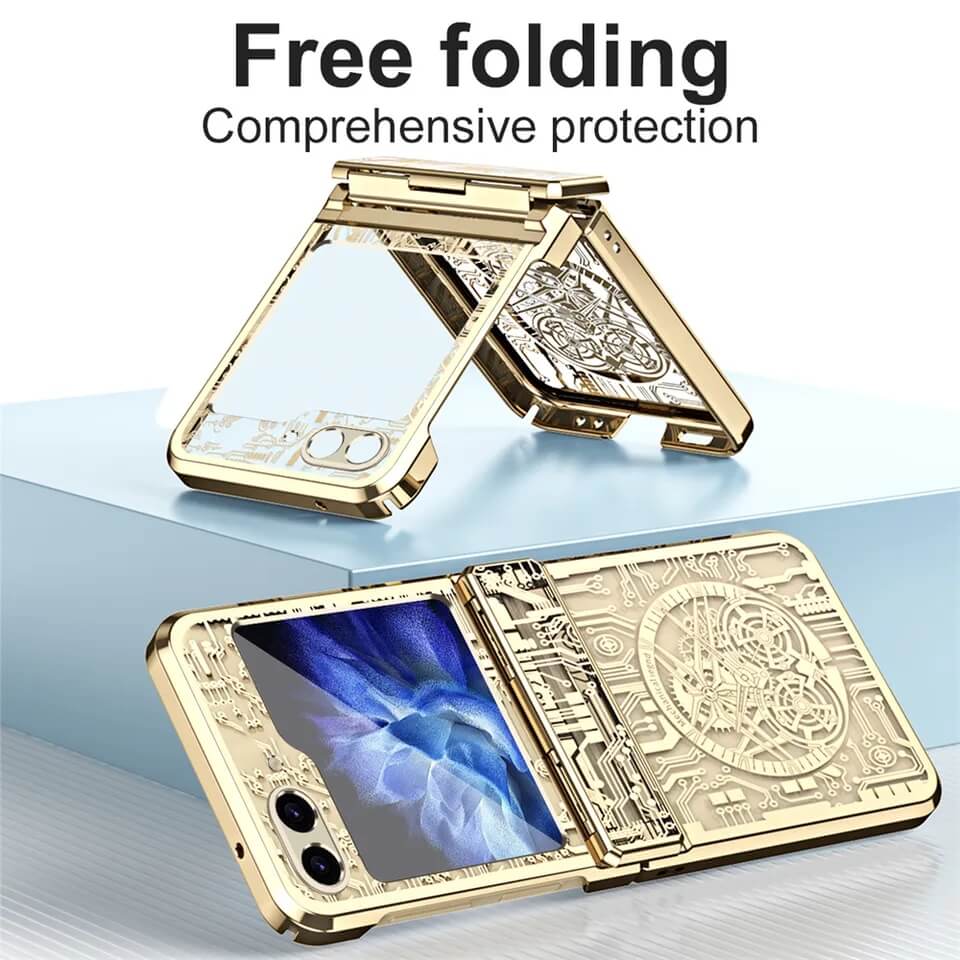 Z Flip 5 Gold Circuit Case