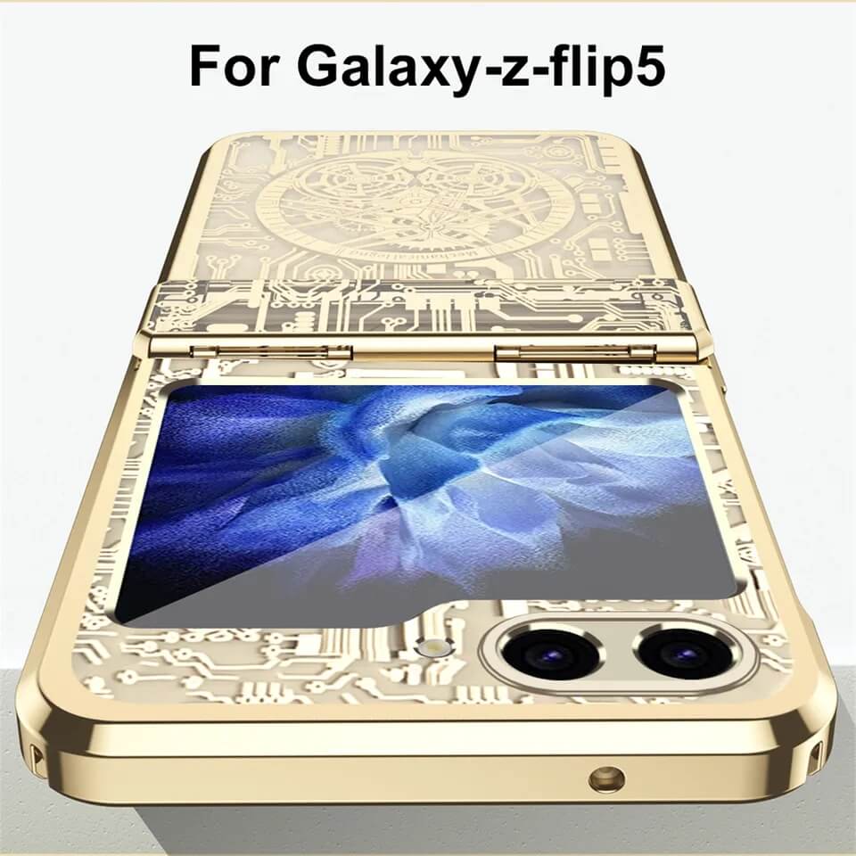 Z Flip 5 Gold Circuit Case