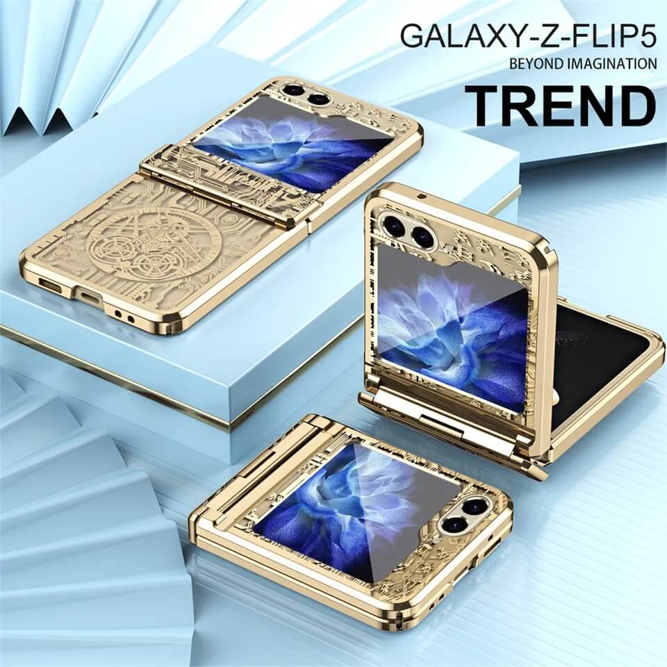 Z Flip 5 Gold Circuit Case